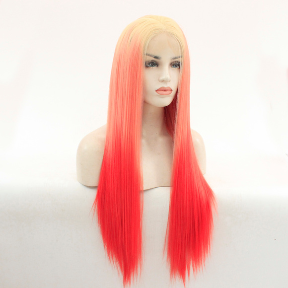 3 Color Hightlights Lace Front Wigs Synthetic - Picture 3 of 5